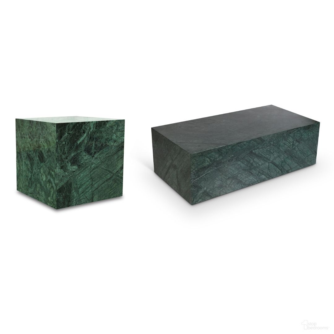 The appearance of Bolzano Marble Occasional Table Set In Green designed by Meridian in the modern / contemporary interior design. This green piece of furniture  was selected by 1StopBedrooms from Bolzano Collection to add a touch of cosiness and style into your home. Sku: 251Green-CT;251Green-ET. Material: Marble.