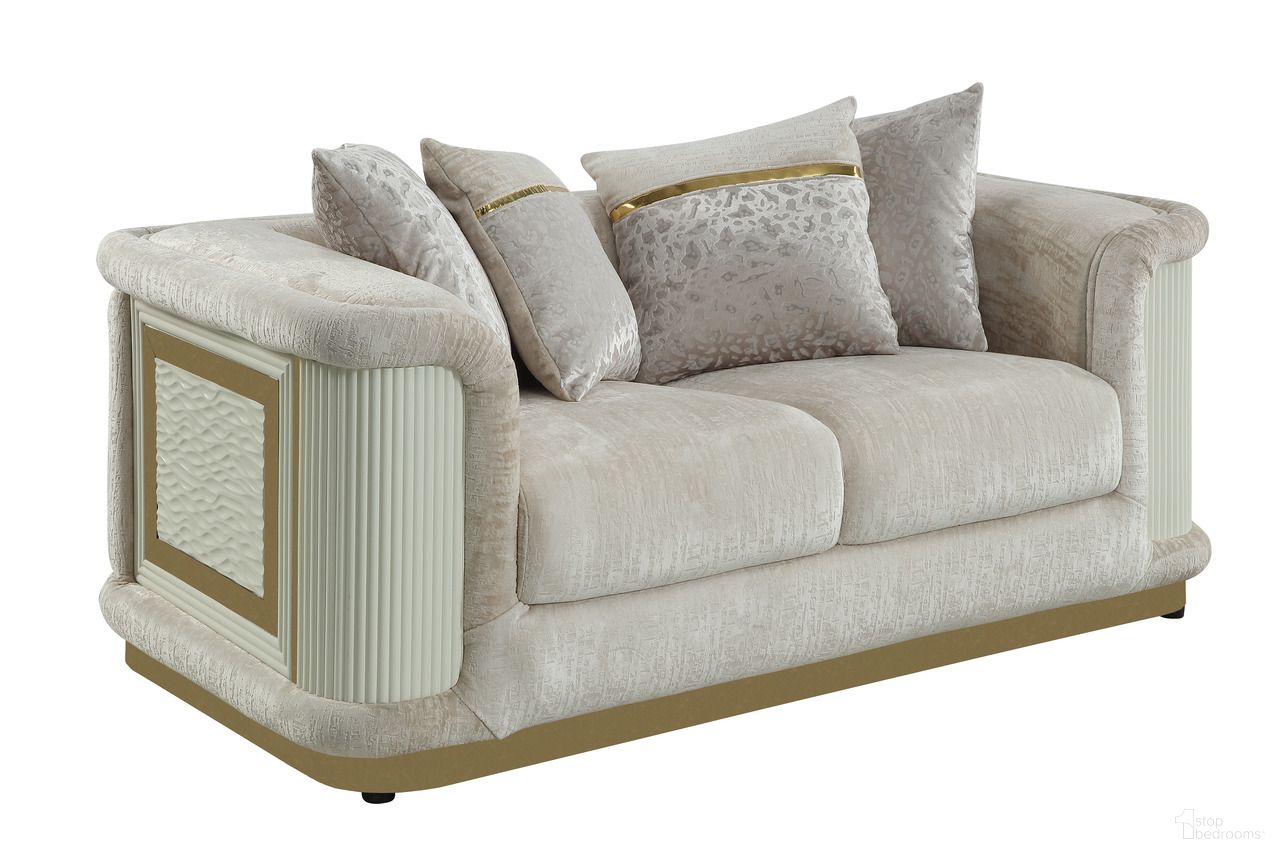 Bona Loveseat In Cream and Gold