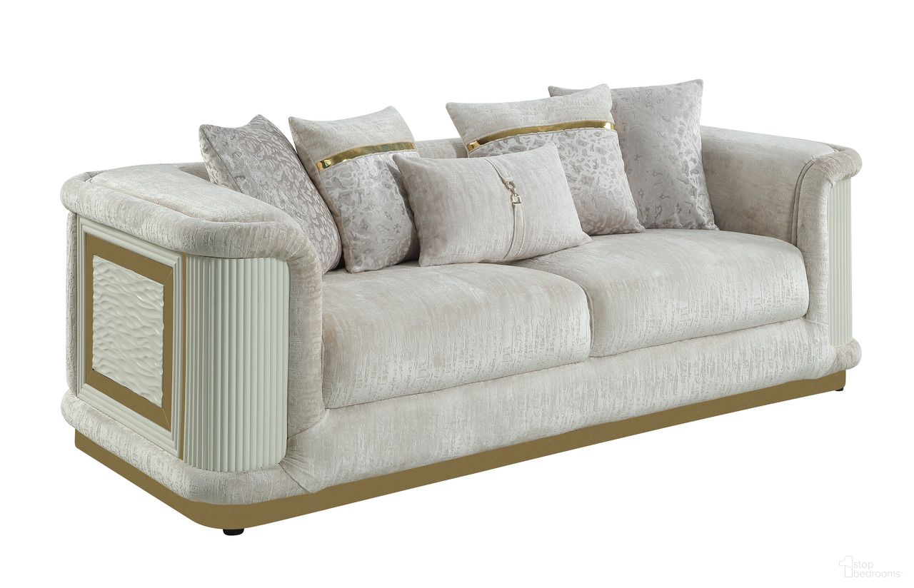 Bona Sofa In Cream and Gold