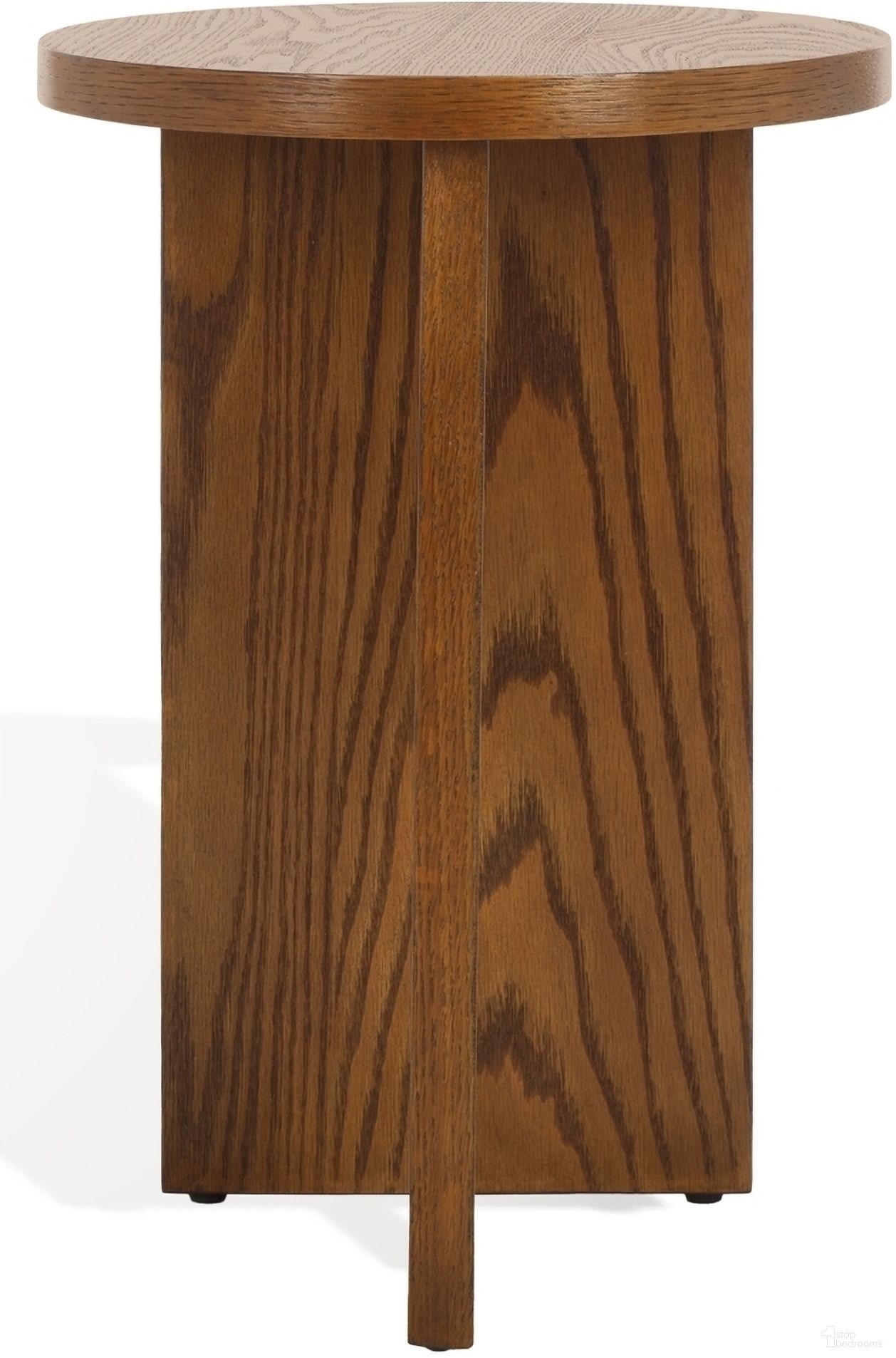 Bonaclara Wood 2 Leg Table In Medium Oak