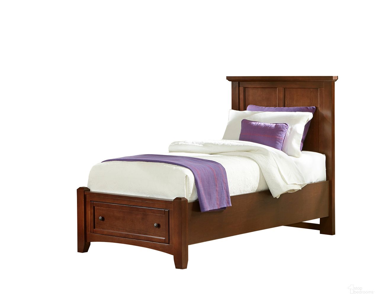 Bonanza Twin Mansion Storage Bed In Cherry