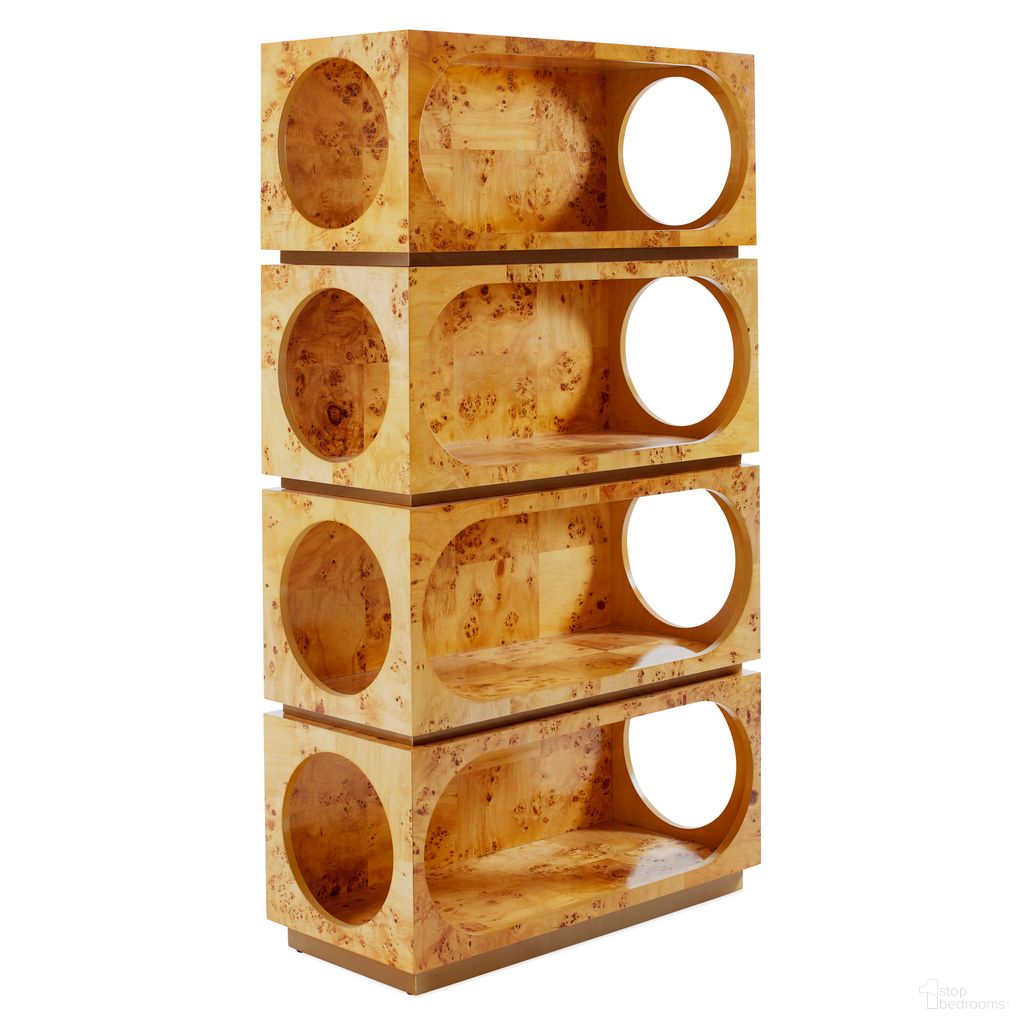 The appearance of Bond Etagere In Burled Mappa designed by Jonathan Adler in the modern / contemporary interior design. This burled mappa piece of furniture was selected by 1StopBedrooms from Bond Collection to add a touch of cosiness and style into your home. Sku: 32579. Material: Wood.