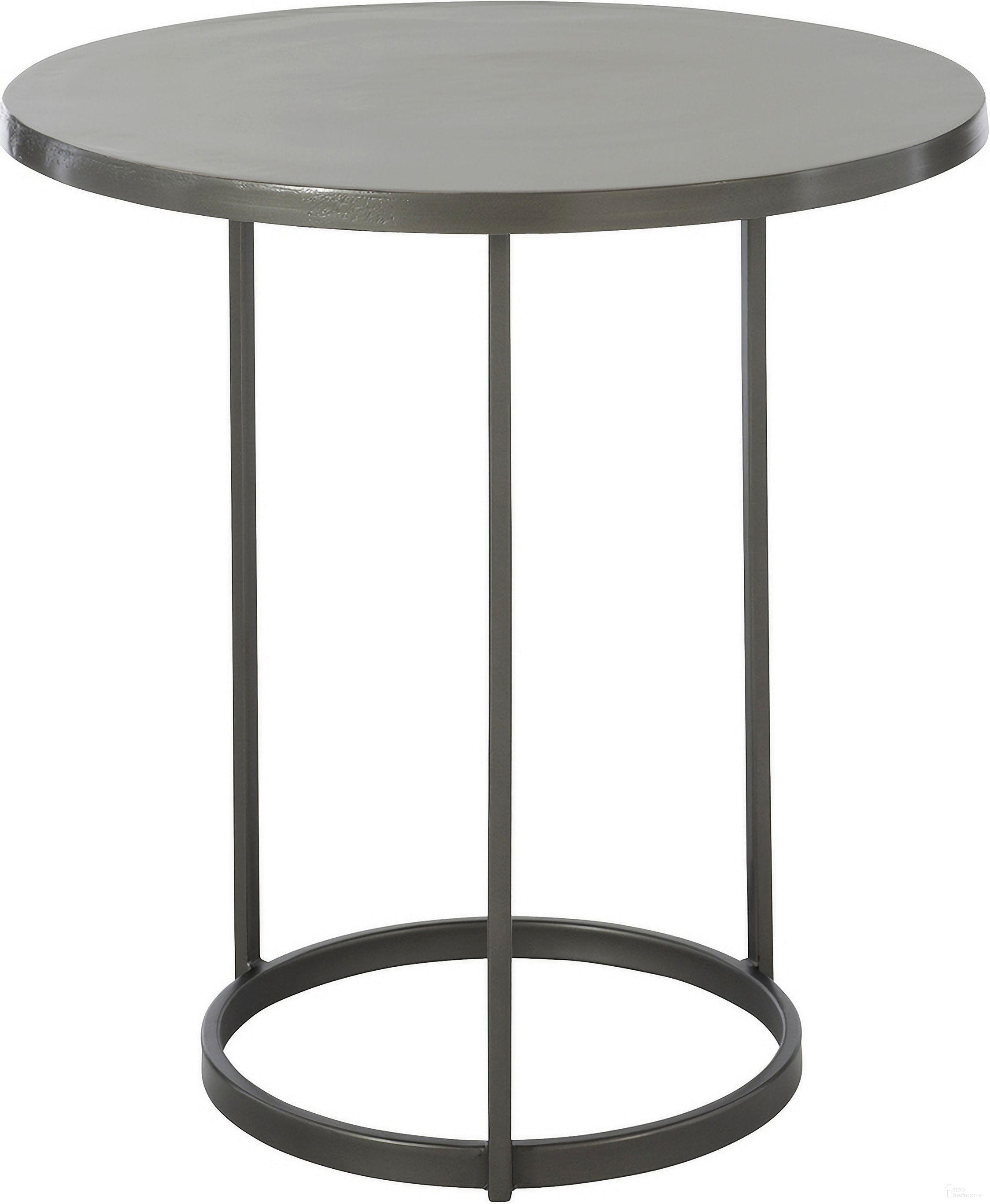 The appearance of Bonfield Side Table designed by Bernhardt in the modern / contemporary interior design. This graphite/gray piece of furniture  was selected by 1StopBedrooms from Bonfield Collection to add a touch of cosiness and style into your home. Sku: 407121. Material: Aluminum.