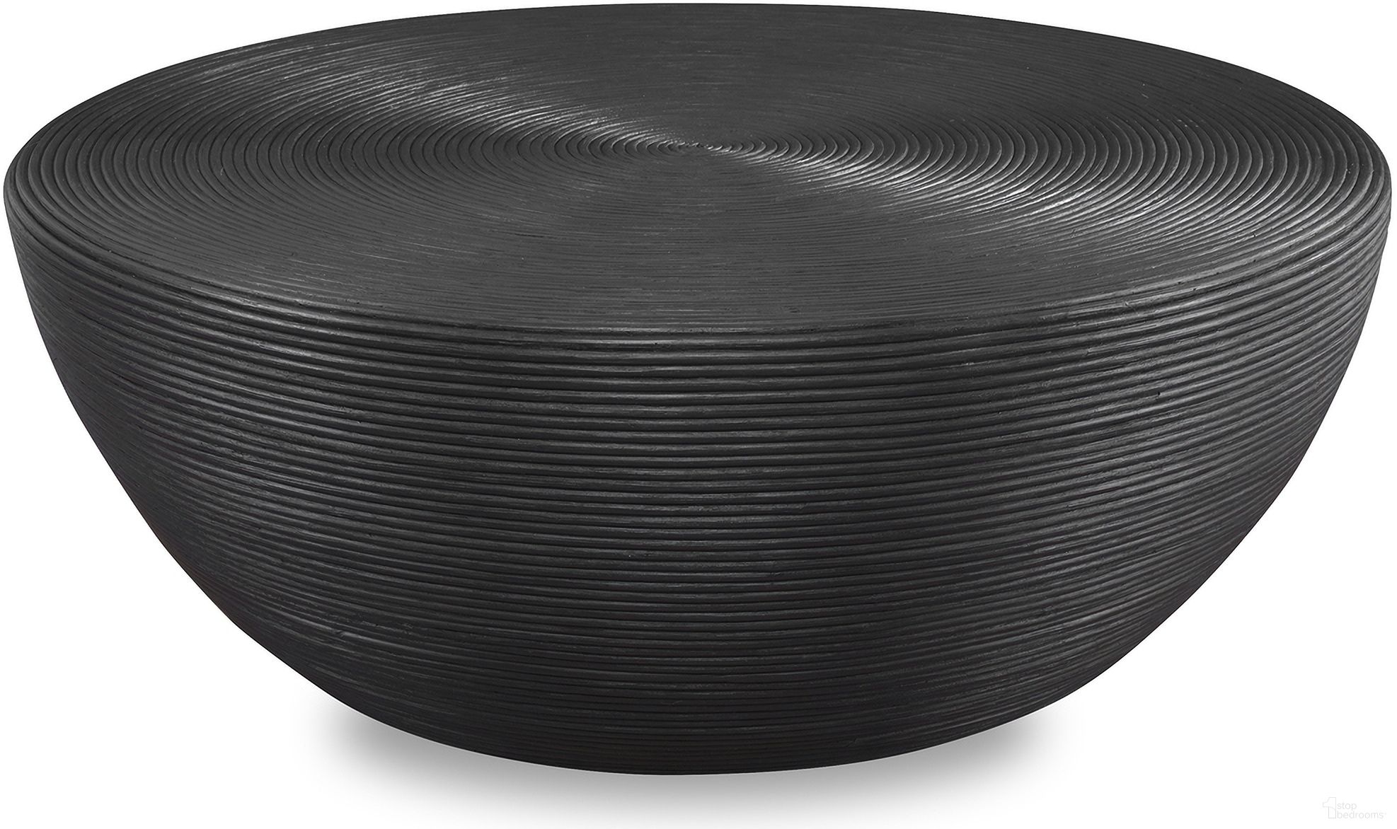 The appearance of Bongo Rattan Coffee Table In Black designed by Uttermost in the modern / contemporary interior design. This black piece of furniture  was selected by 1StopBedrooms from Bongo Collection to add a touch of cosiness and style into your home. Sku: 22919. Material: Fabric.