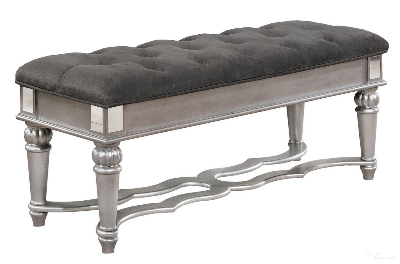 The appearance of Bonita Bedside Wood Bench with Tufted Seats In Gray Velvet designed by Best Quality Furniture in the modern / contemporary interior design. This gray piece of furniture was selected by 1StopBedrooms from Bonita Collection to add a touch of cosiness and style into your home. Sku: B810-B. Material: Velvet.