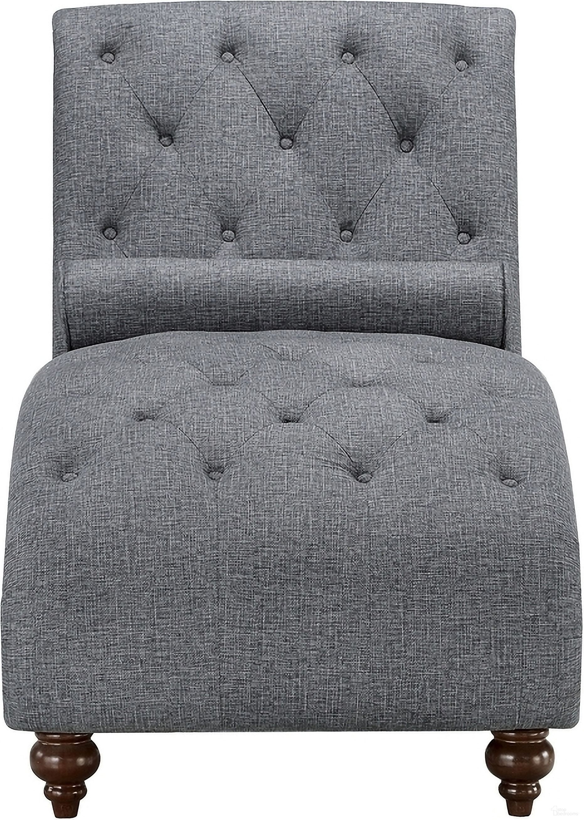 The appearance of Bonne Chaise In Gray designed by Homelegance in the traditional interior design. This gray piece of furniture  was selected by 1StopBedrooms from Bonne Collection to add a touch of cosiness and style into your home. Sku: 1162NGY-5. Material: Textured.