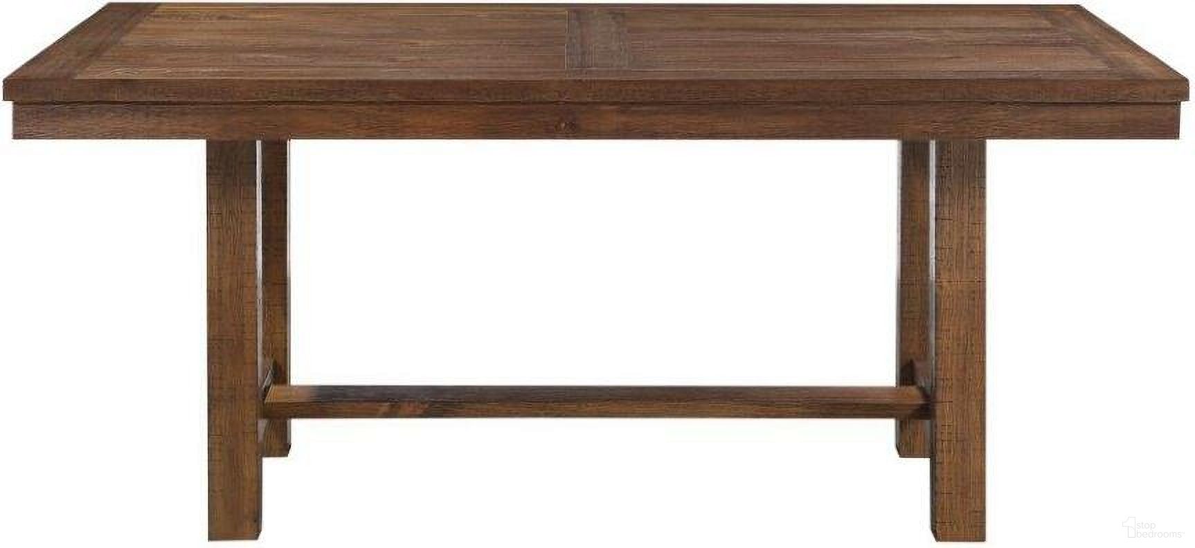 The appearance of Bonner Brown Dining Table designed by Homelegance in the transitional interior design. This brown piece of furniture was selected by 1StopBedrooms from Bonner Collection to add a touch of cosiness and style into your home. Sku: 5808-68. Table Base Style: Trestle. Material: Wood. Table Top Shape: Rectangular. Size: 68".