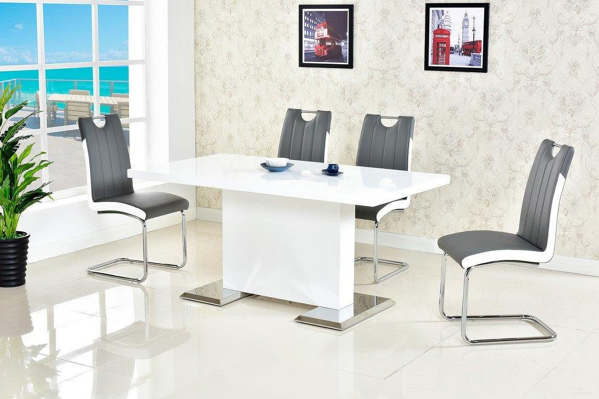 The appearance of Bono 5 Piece Modern Solid Wood Dining Set In Gray designed by Best Master Furniture in the modern / contemporary interior design. This gray piece of furniture was selected by 1StopBedrooms from Bono Collection to add a touch of cosiness and style into your home. Sku: BA219G5. Material: Wood.
