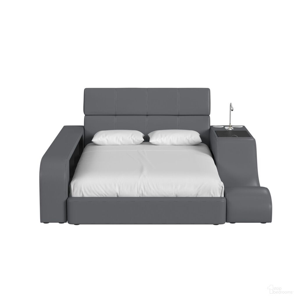 The appearance of Booker Full Transformer Bed with Electronic Features In Grey designed by Picket House in the modern / contemporary interior design. This grey piece of furniture was selected by 1StopBedrooms from Booker Collection to add a touch of cosiness and style into your home. Sku: UB-12820-3-FH;UB-12820-3-FFR;UB-12820-3-NS;UB-12820-3-LC;UB-12820-3-BC. Bed Size: Full. Material: Polyurethane. Bed Type: Upholstered Bed.