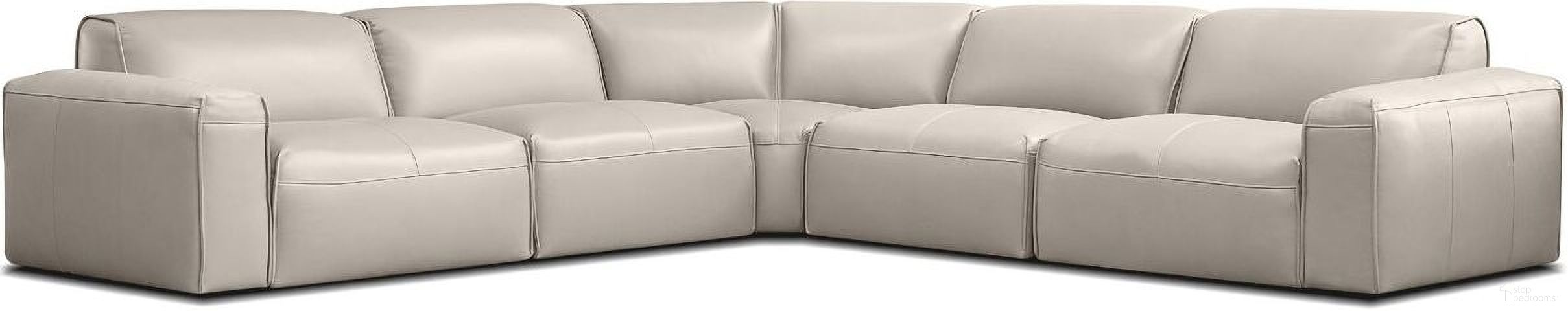 The appearance of Boone 5-Piece Sectional In Studio Taupe designed by Mobital in the interior design. This studio taupe piece of furniture was selected by 1StopBedrooms from Boone Collection to add a touch of cosiness and style into your home. Sku: SEC-BOON-TAUP-5PCS. Material: Leather. Layout: L-Shape.