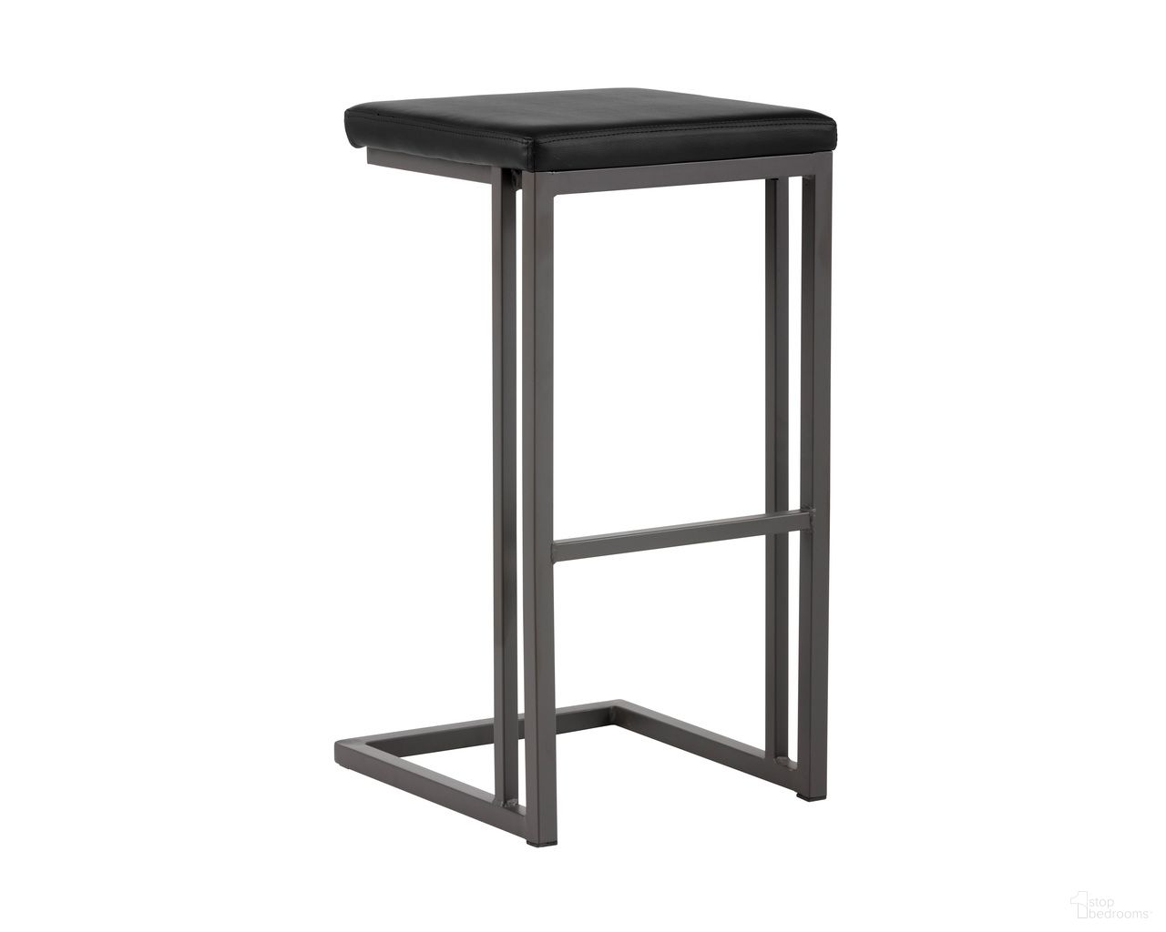 Boone Barstool Set of 2 In Grey and Onyx