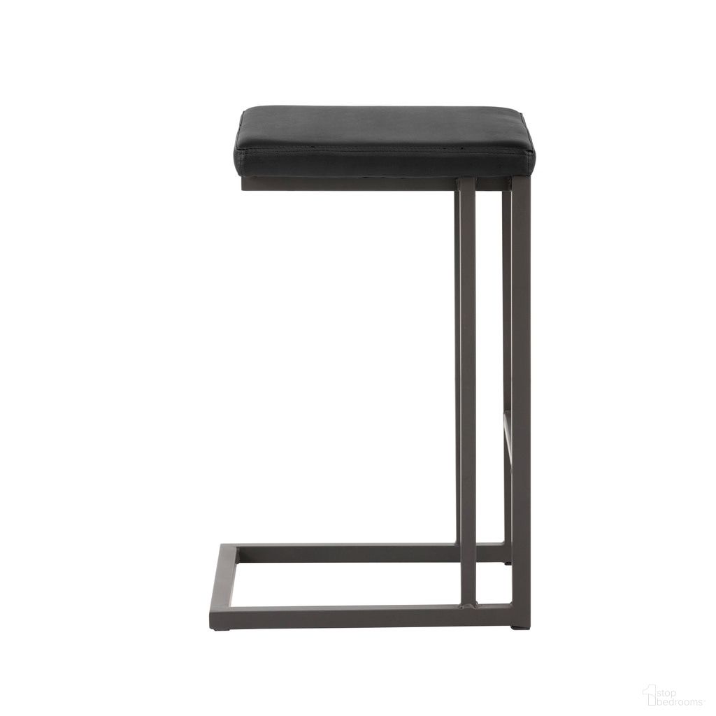 Boone Counter Stool Set of 2 In Grey and Onyx