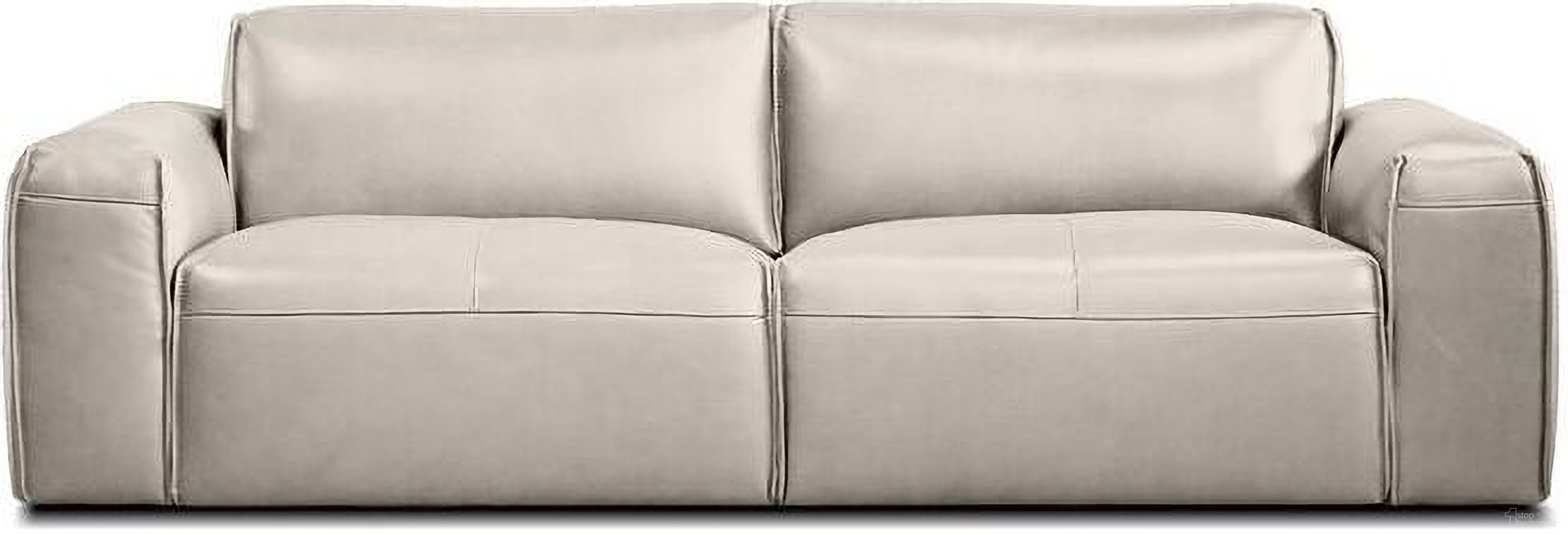 The appearance of Boone Sofa In Studio Taupe designed by Mobital in the  interior design. This studio taupe piece of furniture  was selected by 1StopBedrooms from Boone Collection to add a touch of cosiness and style into your home. Sku: SOF-BOON-TAUP-LEATH. Material: Leather.