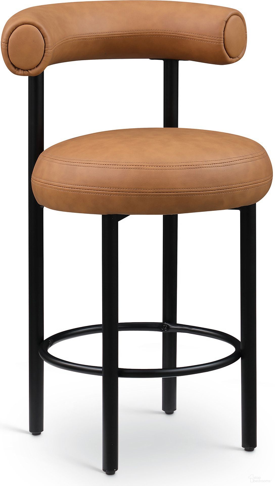 The appearance of Bordeaux Vegan Leather Counter Stool Set of 2 In Cognac designed by Meridian in the modern / contemporary interior design. This cognac piece of furniture was selected by 1StopBedrooms from Bordeaux Collection to add a touch of cosiness and style into your home. Sku: 898Cognac-C. Material: Vegan Leather.