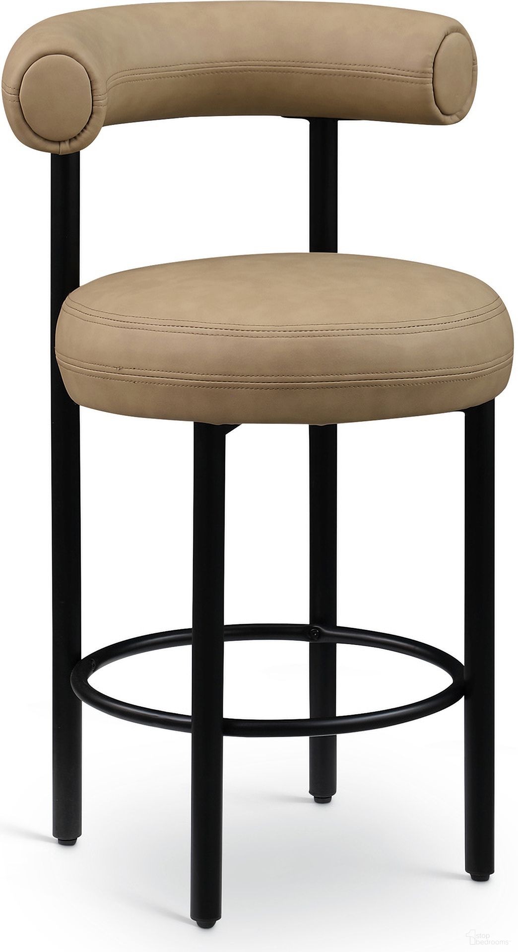 The appearance of Bordeaux Vegan Leather Counter Stool Set of 2 In Tan designed by Meridian in the modern / contemporary interior design. This tan piece of furniture was selected by 1StopBedrooms from Bordeaux Collection to add a touch of cosiness and style into your home. Sku: 898Tan-C. Material: Vegan Leather.