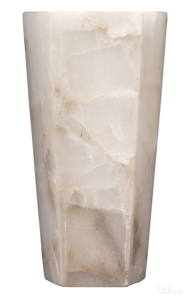 Borealis Tall Hexagon Wall Sconce In Alabaster