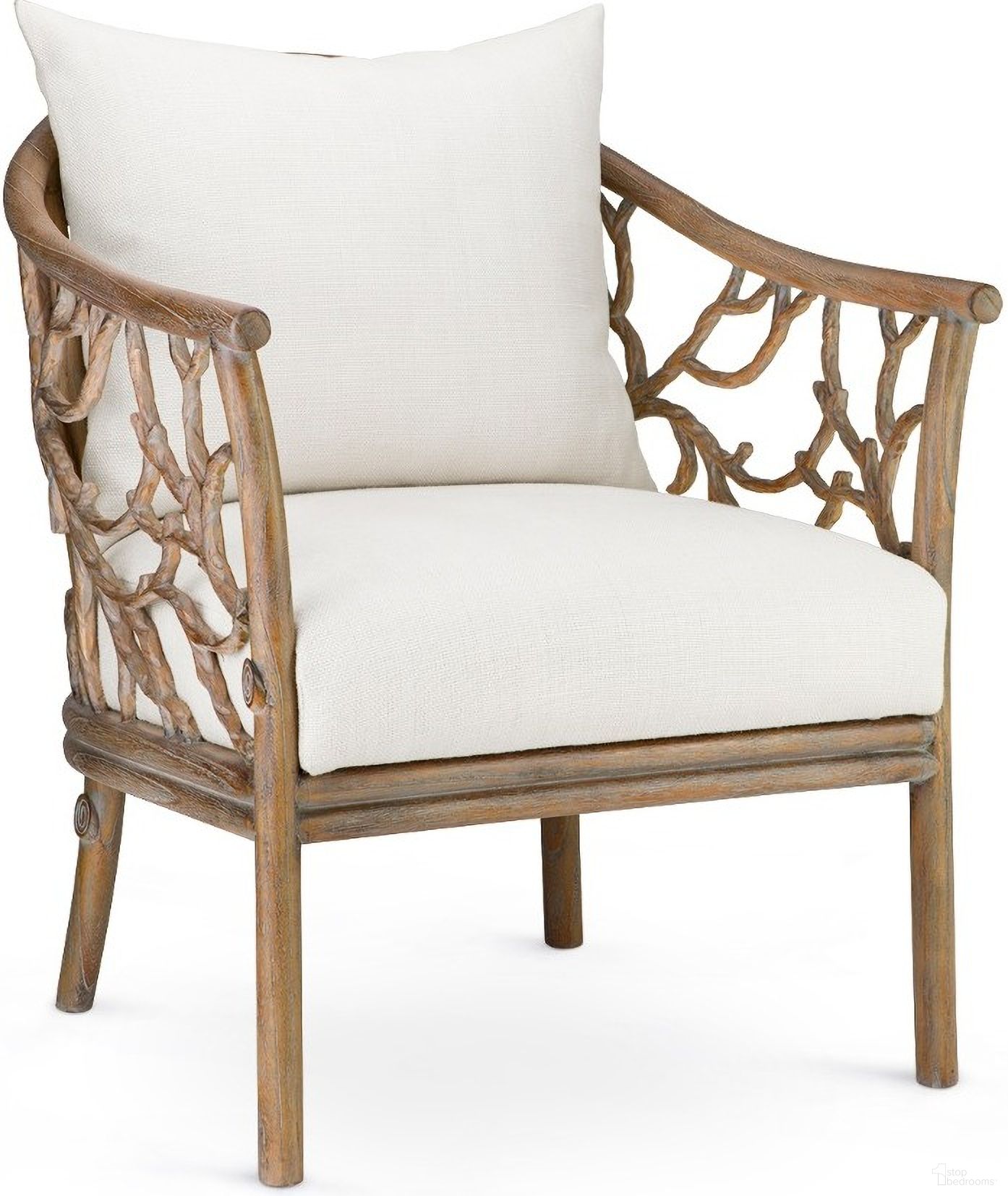 The appearance of Bosco Armchair In Driftwood designed by Villa & House in the transitional interior design. This driftwood piece of furniture  was selected by 1StopBedrooms from Bosco Collection to add a touch of cosiness and style into your home. Sku: BOS-555-92. Material: Linen.