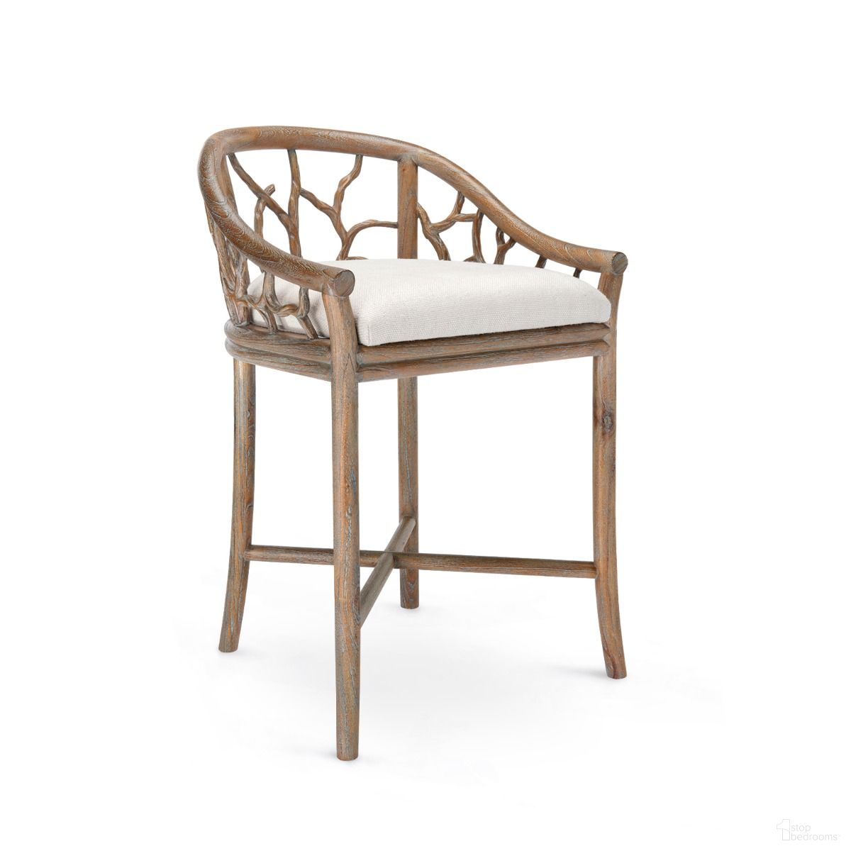The appearance of Bosco Counter Stool In Driftwood designed by Villa & House in the transitional interior design. This driftwood piece of furniture was selected by 1StopBedrooms from Bosco Collection to add a touch of cosiness and style into your home. Sku: BOS-575-92. Material: Wood.