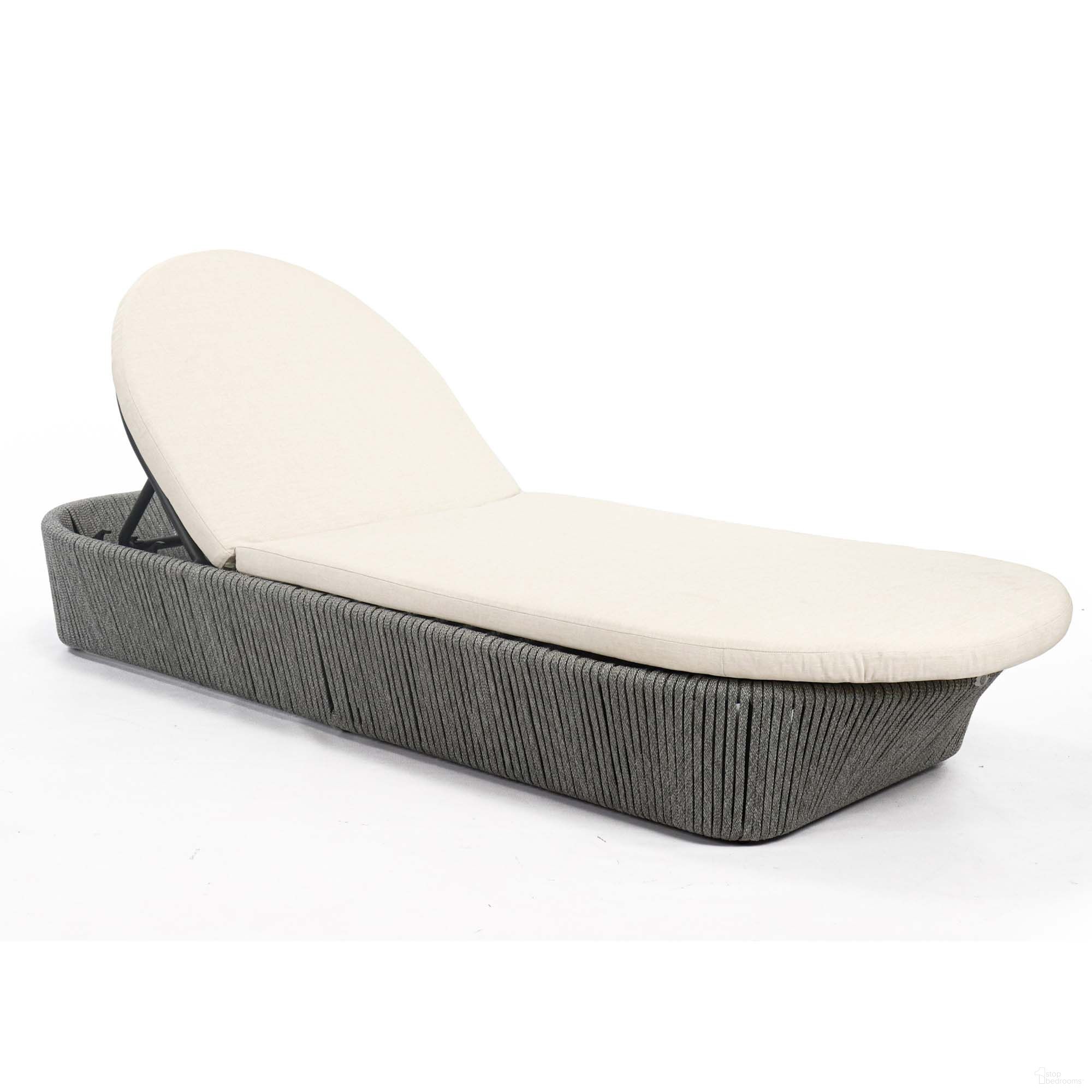 Boston Chaise Lounger with Sunbrella Cushion In Gray