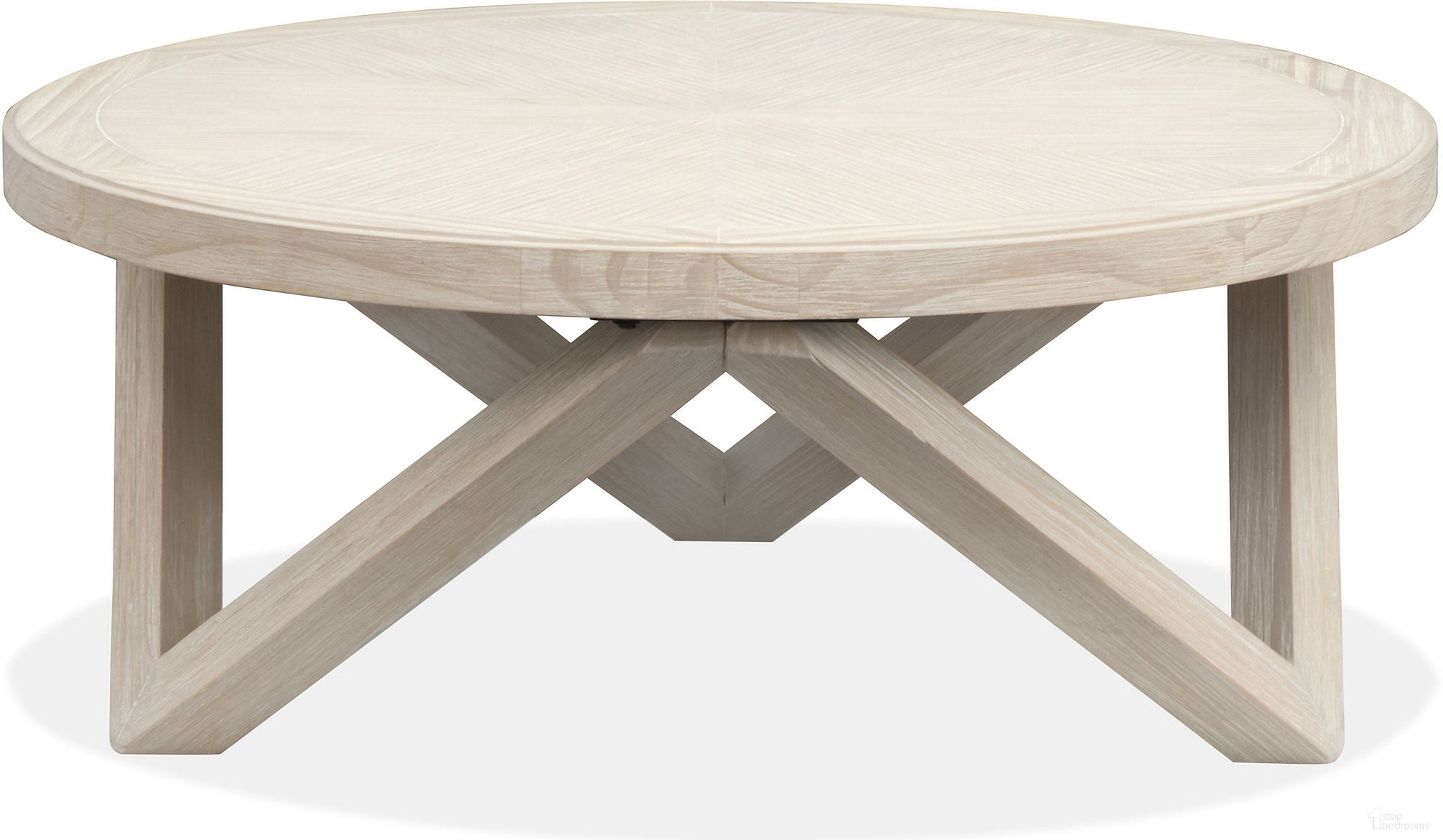 The appearance of Bostwick Round Cocktail Table In Coconut Cream designed by Magnussen in the modern / contemporary interior design. This coconut cream piece of furniture  was selected by 1StopBedrooms from Bostwick Collection to add a touch of cosiness and style into your home. Sku: T6340-45. Material: Pine Veneer.