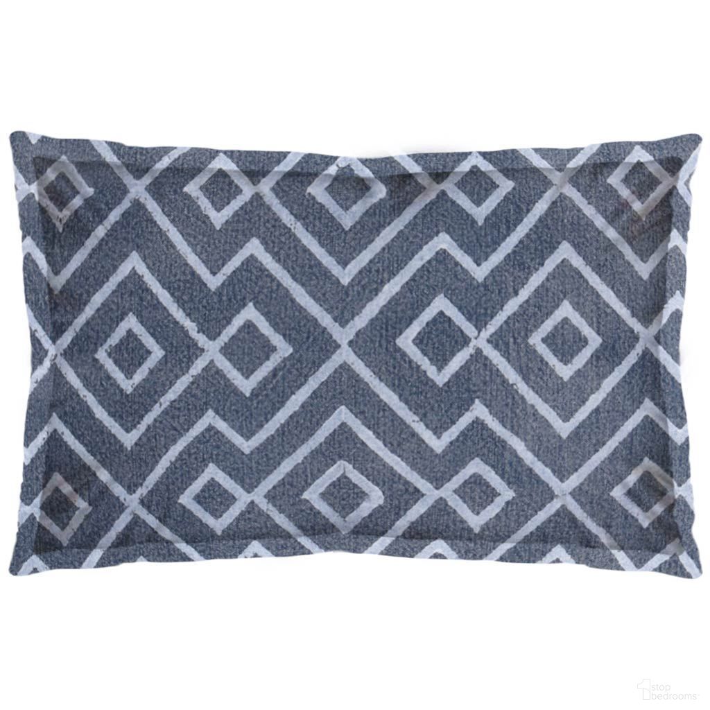 Boswell III Diamond Patterned Pillow Cover In Blue
