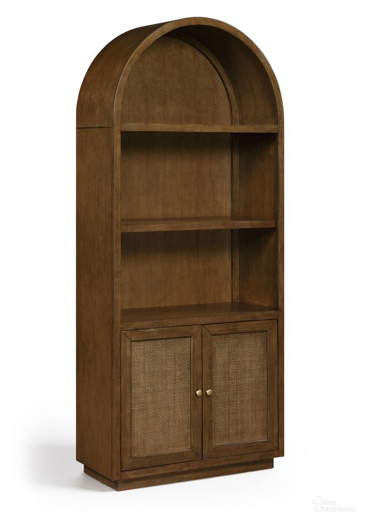 Botanical Solid Wood Bookcase In Brown