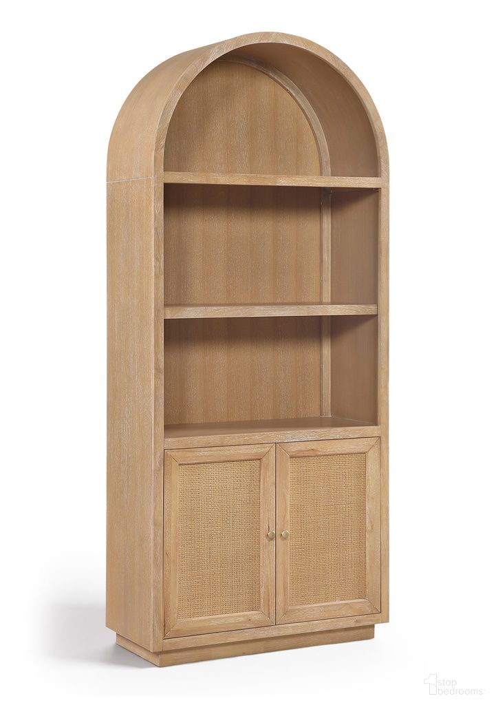 Botanical Solid Wood Bookcase In Natural