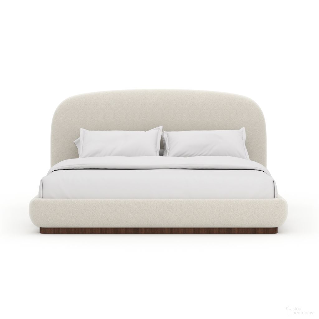 The appearance of Botero King Upholstered Bed In Cream designed by Caracole in the modern / contemporary interior design. This cream piece of furniture  was selected by 1StopBedrooms from Botero Collection to add a touch of cosiness and style into your home. Sku: CLA-024-122F;CLA-024-122H;CLA-024-122R. Material: Wood. Bed Size: King. Bed Type: Upholstered Bed.