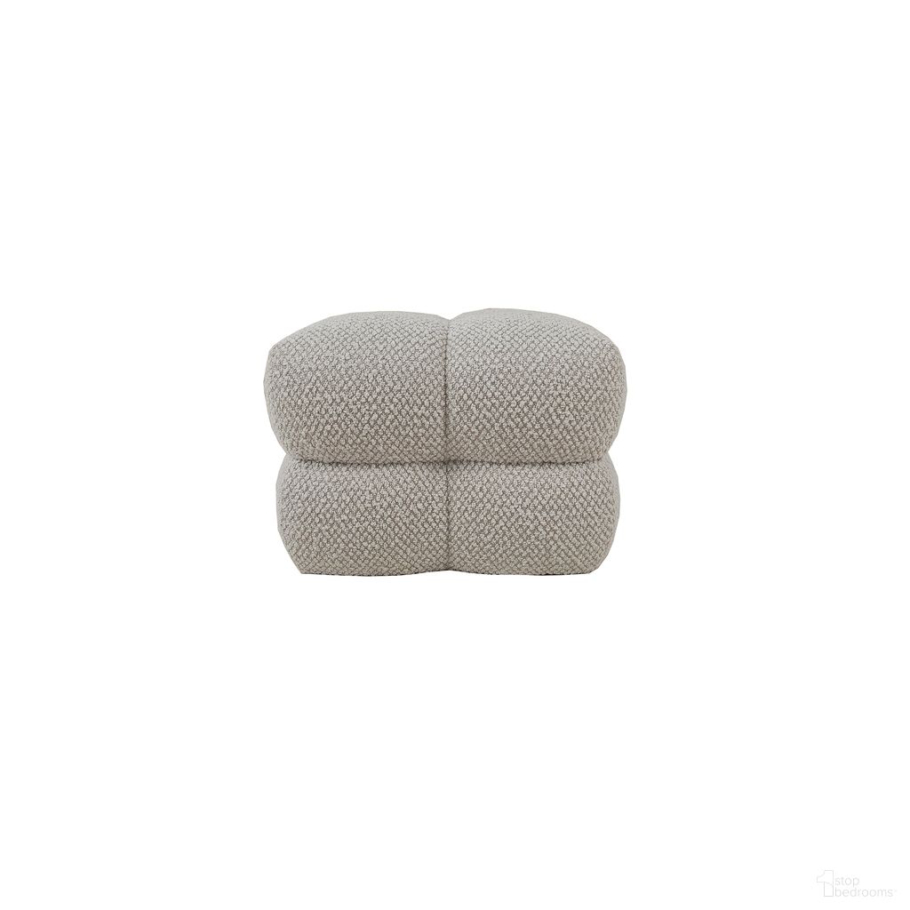 The appearance of Boucle Fabric Upholstered Ottoman In Beige designed by Bloomingville in the modern / contemporary interior design. This beige piece of furniture was selected by 1StopBedrooms from to add a touch of cosiness and style into your home. Sku: AH3676. Material: Polyester.