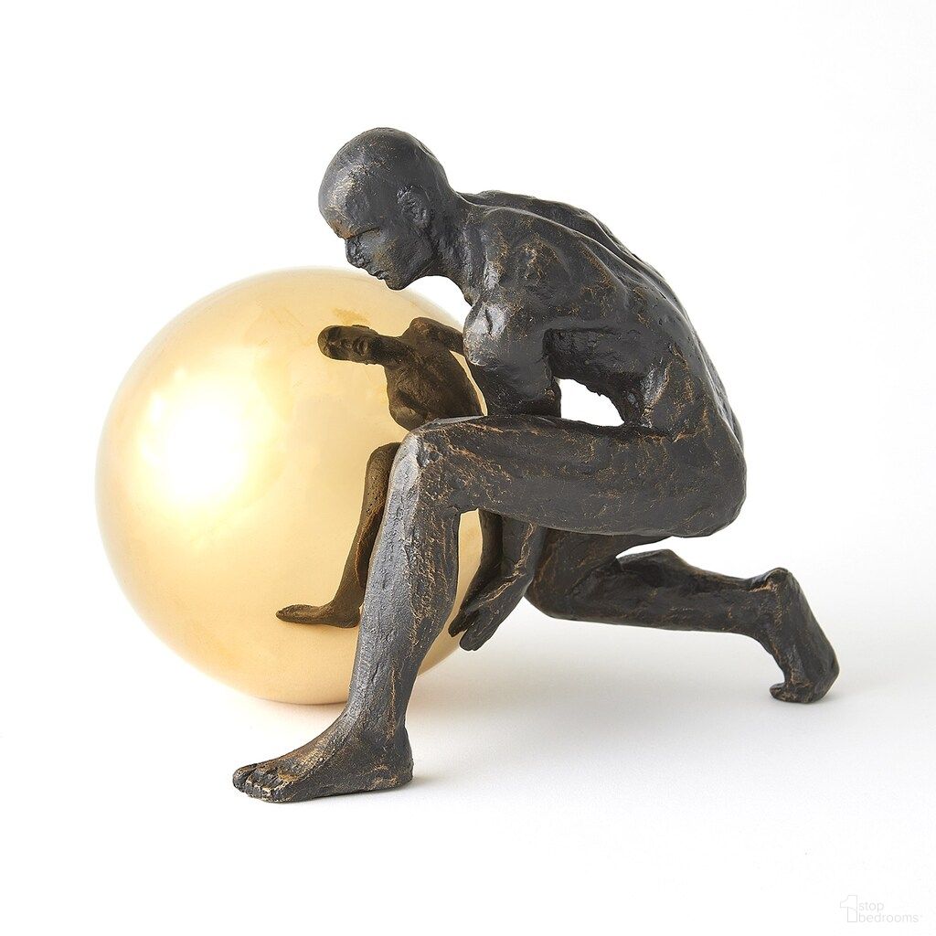 Boulder Man Sphere In Bronze and Brass