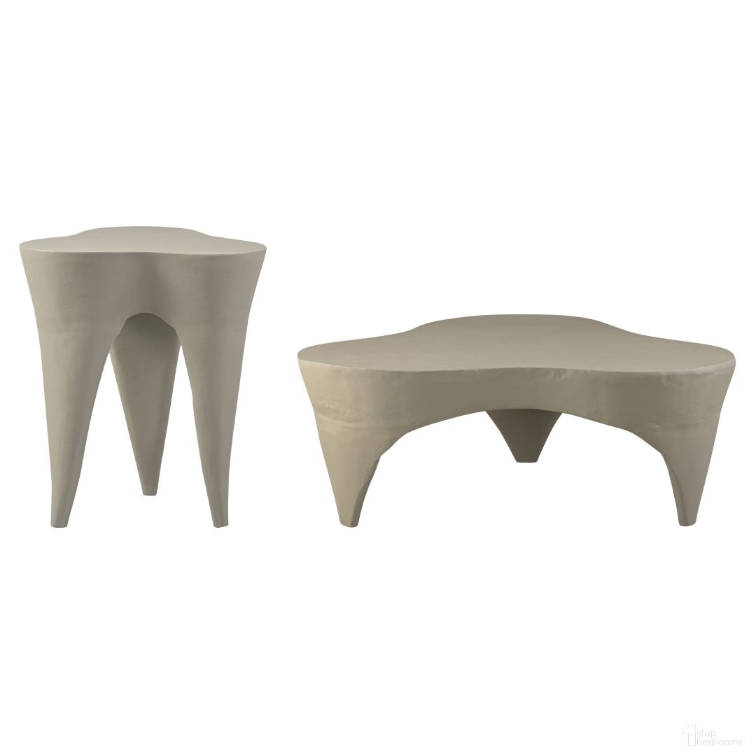 The appearance of Bourges Aluminum Occasional Table Set In Taupe designed by Meridian in the modern / contemporary interior design. This taupe piece of furniture  was selected by 1StopBedrooms from Bourges Collection to add a touch of cosiness and style into your home. Sku: 99031Taupe-CT;99031Taupe-ET. Material: Aluminum.
