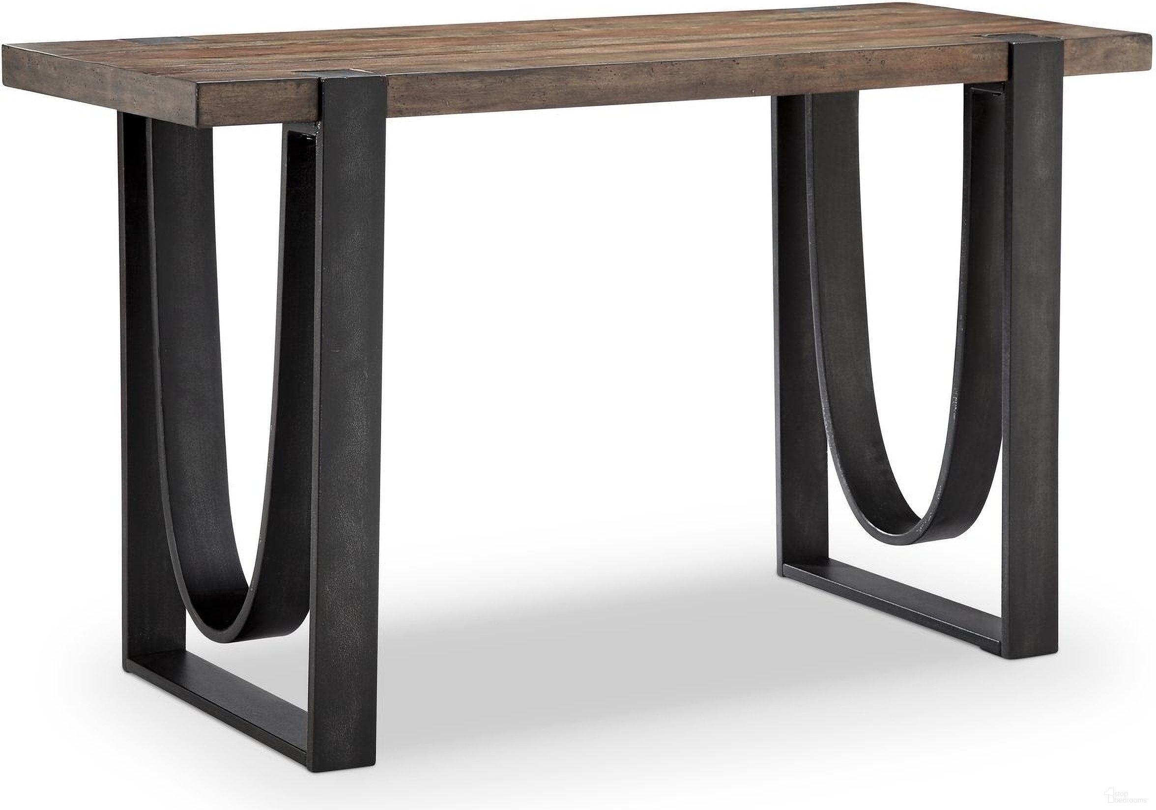 The appearance of Bowden Rectangular Sofa Table In Rustic Honey designed by Magnussen in the industrial interior design. This honey piece of furniture  was selected by 1StopBedrooms from Bowden Collection to add a touch of cosiness and style into your home. Sku: T4635-73. Material: Hardwood.