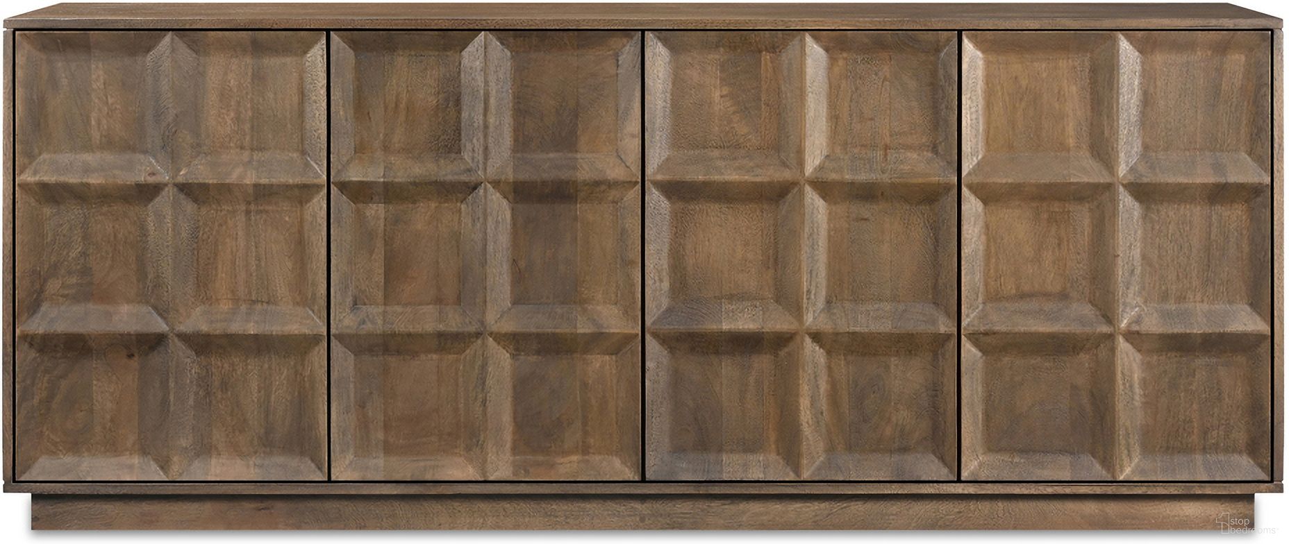The appearance of Bowen Sideboard In Deep Brown designed by Moes Home in the modern / contemporary interior design. This deep brown piece of furniture  was selected by 1StopBedrooms from Bowen Collection to add a touch of cosiness and style into your home. Sku: JD-1071-03. Material: Mango Wood.