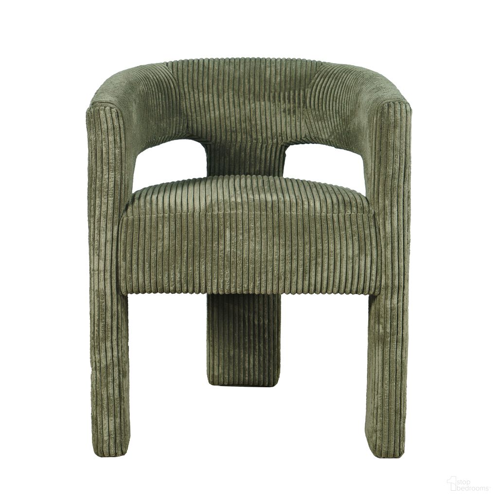 The appearance of Bowen Three-Leg Upholstered Accent Dining Armchair with Corduroy Fabric In Forest designed by Jofran in the modern / contemporary interior design. This forest piece of furniture was selected by 1StopBedrooms from Bowen Collection to add a touch of cosiness and style into your home. Sku: BOWEN-CH-FOR. Material: Plywood. Chair Type: Arm Chair.