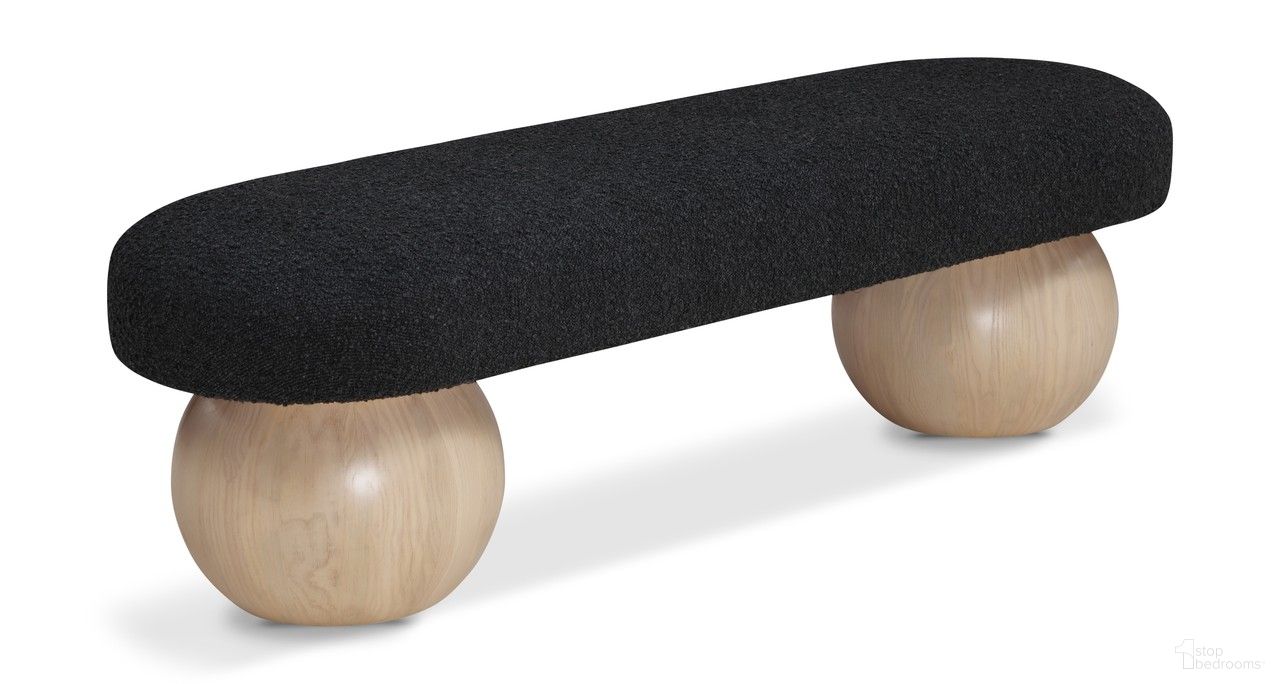 The appearance of Bowie Bench In Black designed by Meridian in the modern / contemporary interior design. This black piece of furniture was selected by 1StopBedrooms from Bowie Collection to add a touch of cosiness and style into your home. Sku: 22042Black. Material: Wood.