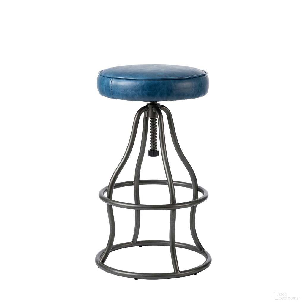 The appearance of Bowie Stool In Dark Blue designed by LH Imports in the industrial interior design. This dark blue piece of furniture was selected by 1StopBedrooms from Bowie Collection to add a touch of cosiness and style into your home. Sku: SBS49-08DPB. Material: Iron.