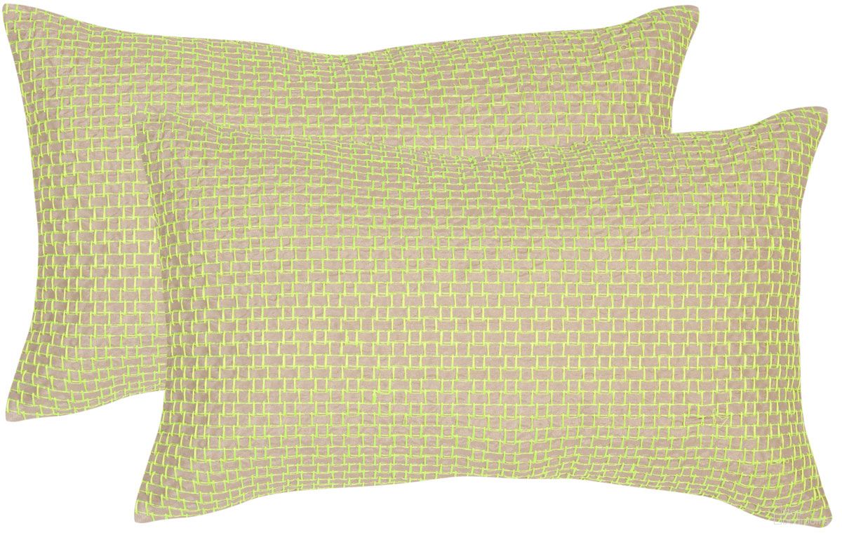 Box Stitch Pillow Set of 2 in Neon Citris DEC453B-1220-SET2