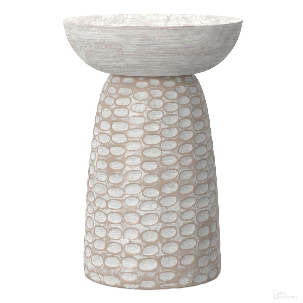 The appearance of Boyd 13 Inch Solid Mango Accent Table In White Wash designed by Simpli Home in the modern / contemporary interior design. This white wash piece of furniture  was selected by 1StopBedrooms from Boyd Collection to add a touch of cosiness and style into your home. Sku: AXCATBOY-WW. Material: Mango Wood.