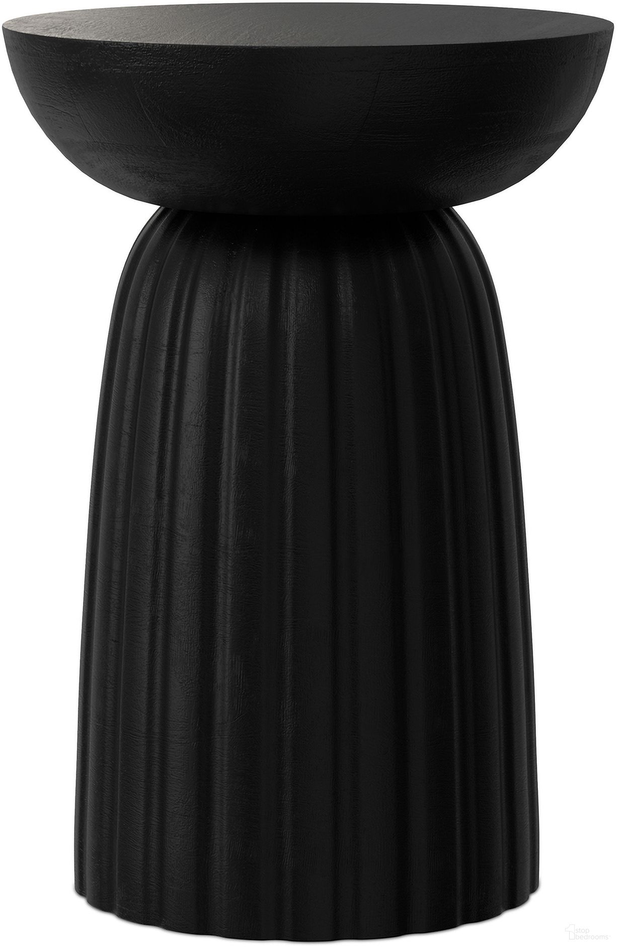 The appearance of Boyd 13 Inch Solid Mango Stripe Accent Table In Black designed by Simpli Home in the modern / contemporary interior design. This black piece of furniture  was selected by 1StopBedrooms from Boyd Collection to add a touch of cosiness and style into your home. Sku: AXCATBOY-STBL. Material: Mango Wood.