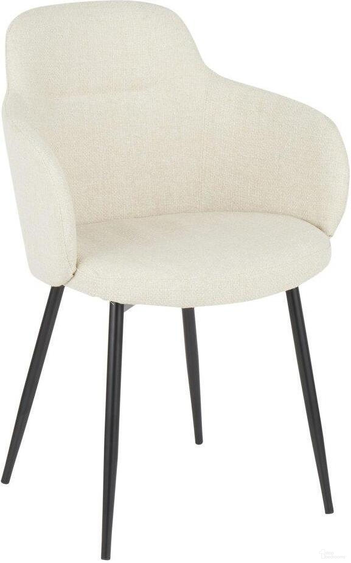 The appearance of Boyne Industrial Chair In Black Metal And Cream Noise Fabric designed by Lumisource in the industrial interior design. This cream piece of furniture  was selected by 1StopBedrooms from Boyne Collection to add a touch of cosiness and style into your home. Sku: CH-BOYNE BKCR. Material: Fabric. Chair Type: Arm Chair.
