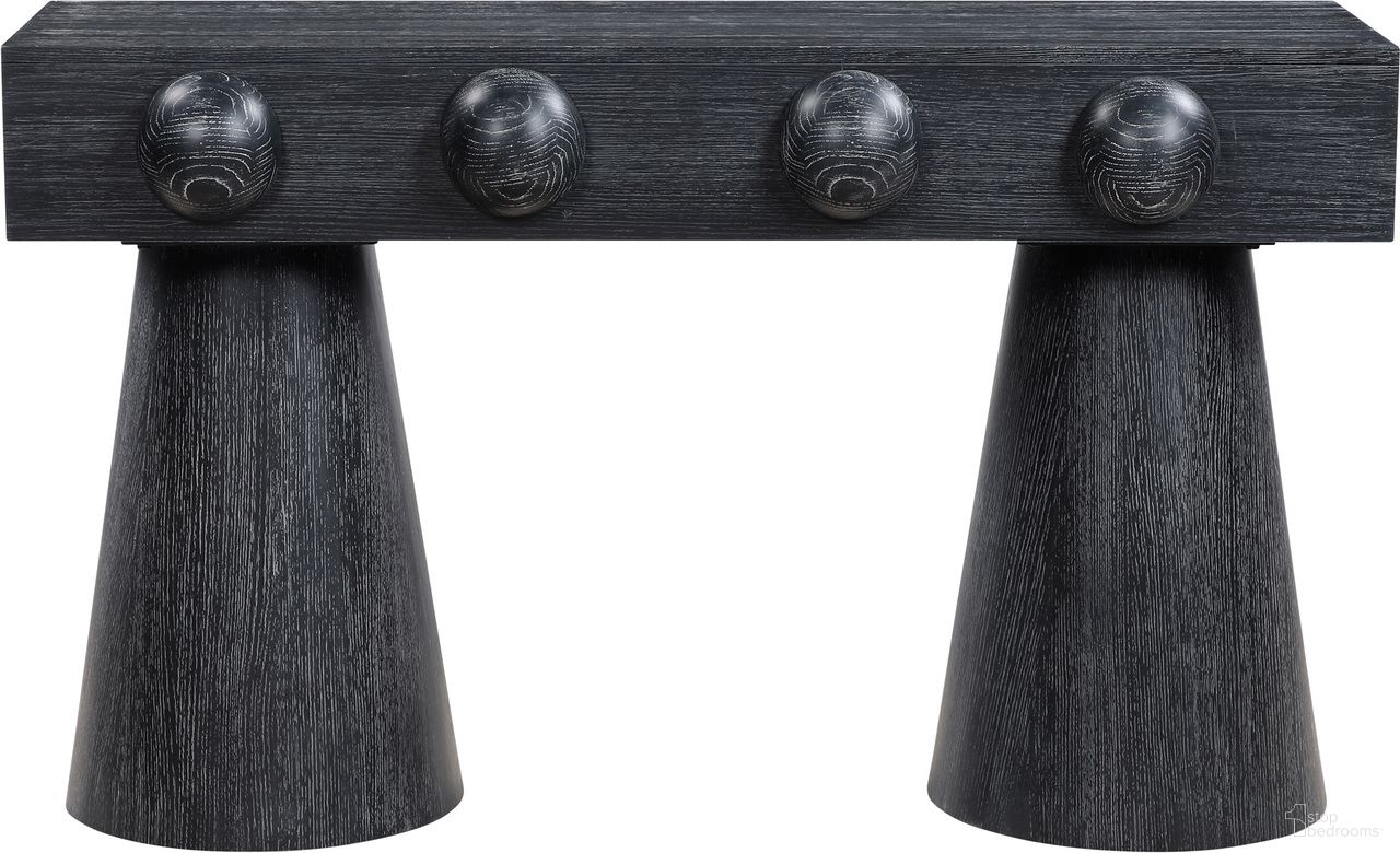 Bracciano Oak Veneer Console Table In Black