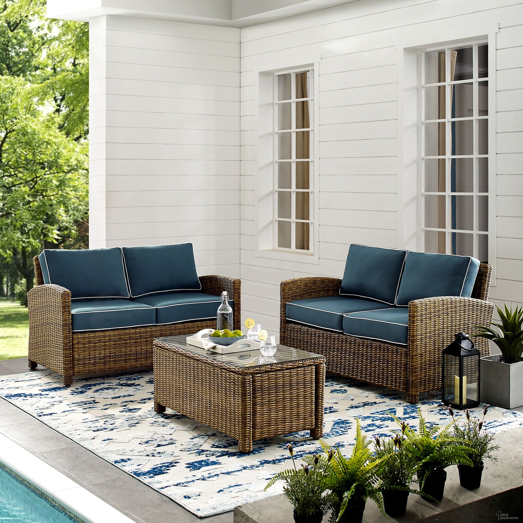 Crosley Bradenton Outdoor Loveseat - Thumbnail 2
