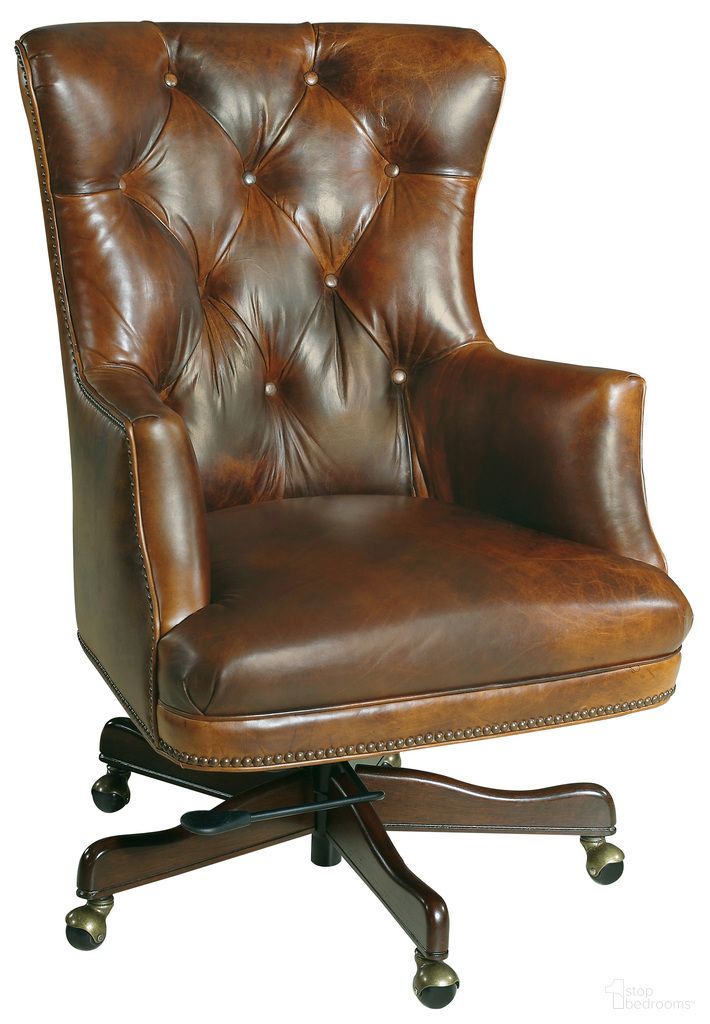 The appearance of Bradley Executive Swivel Tilt Chair In Medium Brown designed by Hooker in the traditional interior design. This medium brown piece of furniture was selected by 1StopBedrooms from EC Collection to add a touch of cosiness and style into your home. Sku: EC436-087. Material: Leather.