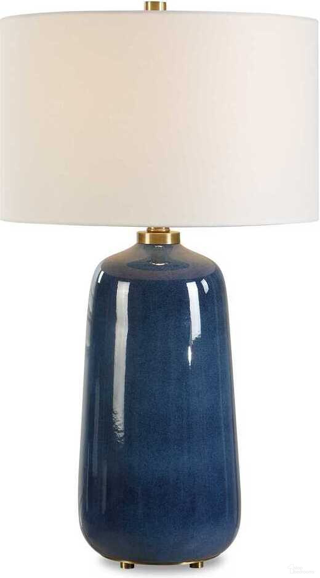 Brae Glaze Table Lamp In Blue