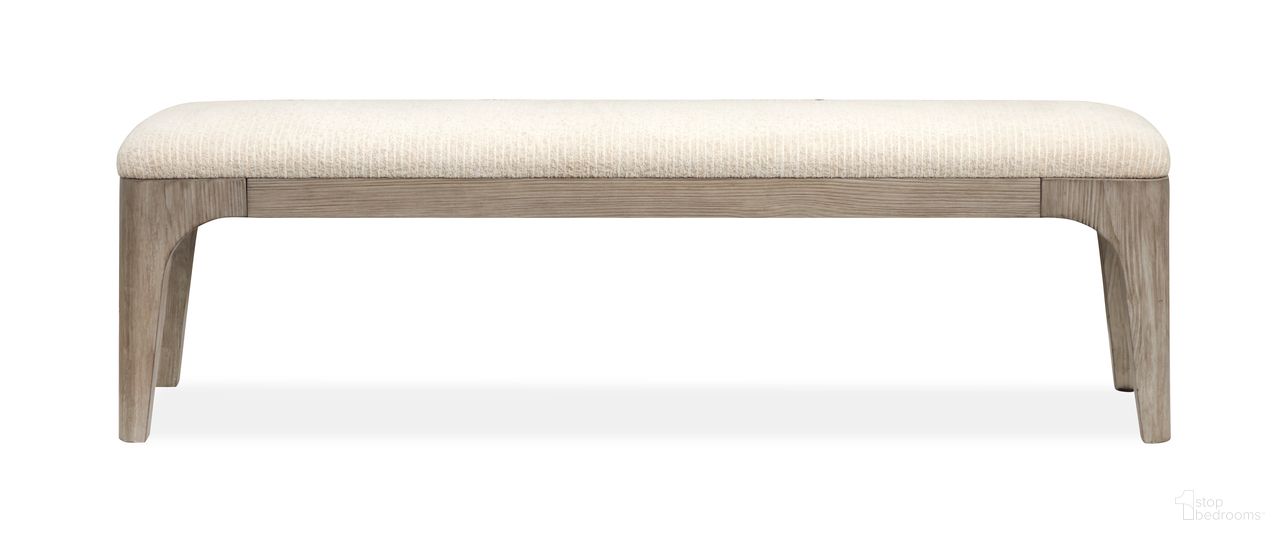 The appearance of Braelyn Long Bench In Dorian Grey designed by Magnussen in the transitional interior design. This dorian grey piece of furniture was selected by 1StopBedrooms from Braelyn Collection to add a touch of cosiness and style into your home. Sku: D5874-68. Material: Oak Veneer.