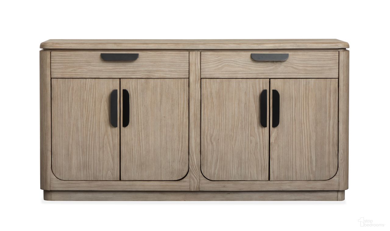 The appearance of Braelyn Server In Dorian Grey designed by Magnussen in the transitional interior design. This dorian grey piece of furniture was selected by 1StopBedrooms from Braelyn Collection to add a touch of cosiness and style into your home. Sku: D5874-15. Material: Oak Veneer.