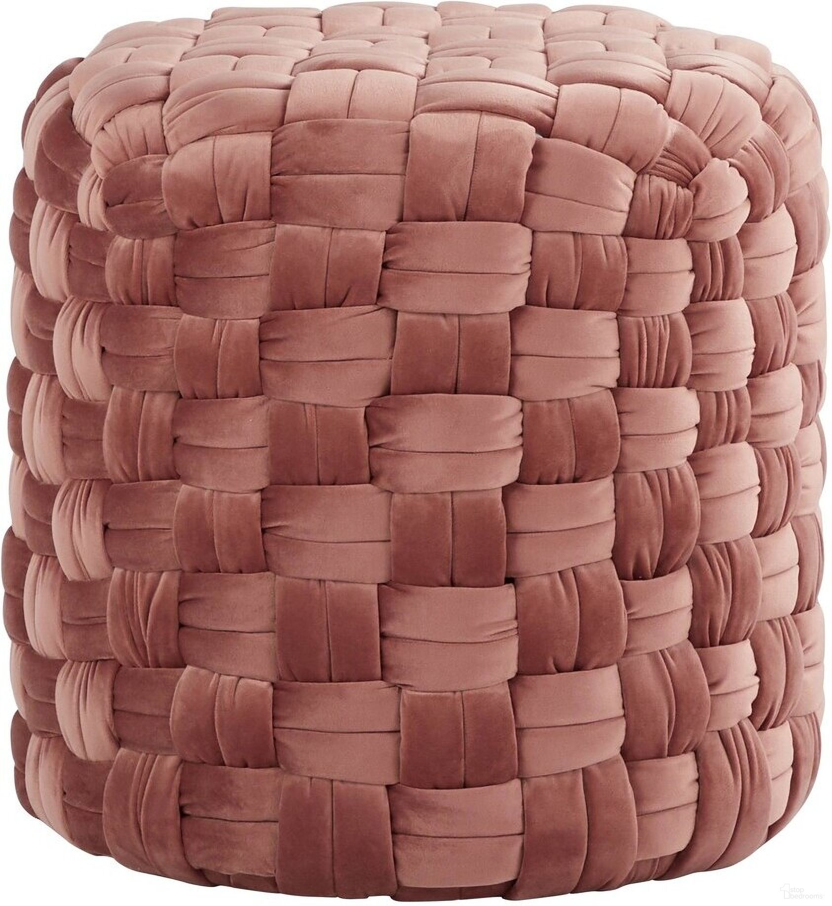 The appearance of Braided Round 16 Inch Ottoman In Pink Velvet designed by Lumisource in the modern / contemporary interior design. This pink velvet piece of furniture was selected by 1StopBedrooms from Braided Collection to add a touch of cosiness and style into your home. Sku: OT-RNDBRD16 VPK. Material: Velvet.
