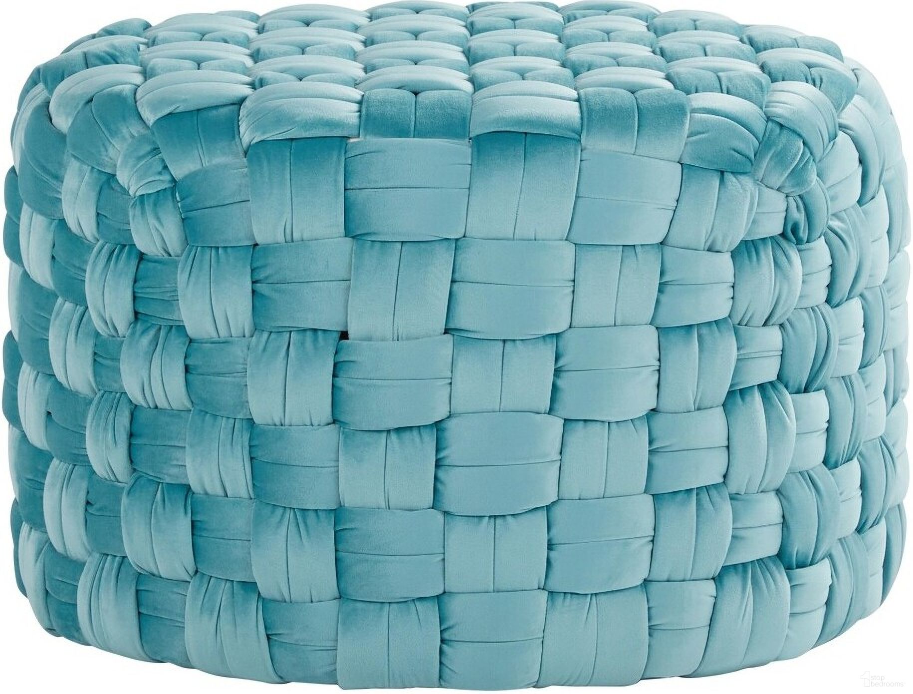 The appearance of Braided Round 24 Inch Ottoman In Blue Velvet designed by Lumisource in the modern / contemporary interior design. This blue velvet piece of furniture was selected by 1StopBedrooms from Braided Collection to add a touch of cosiness and style into your home. Sku: OT-RNDBRD24 VLBU. Material: Velvet.