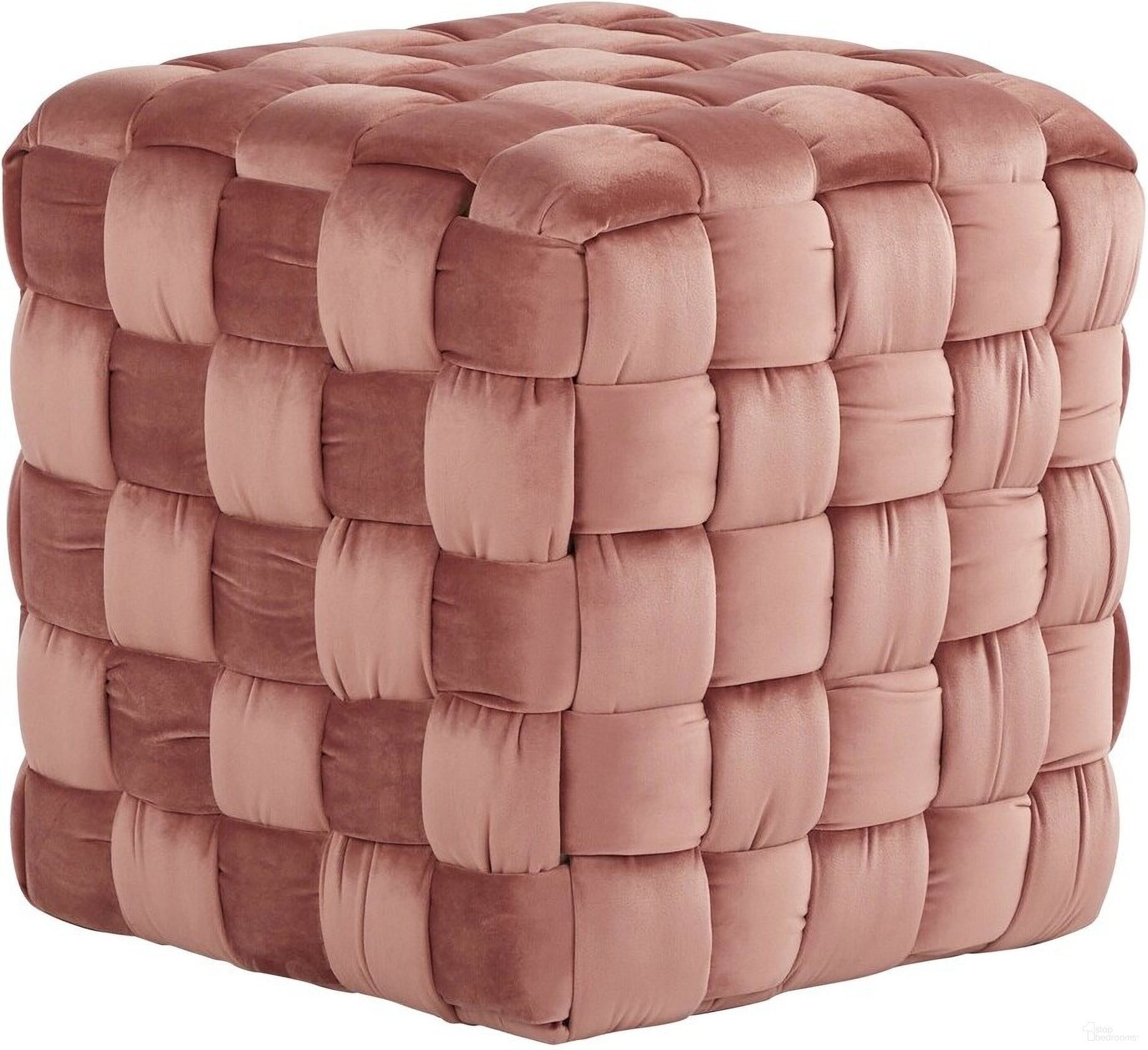 The appearance of Braided Square 16 Inch Ottoman In Pink Velvet designed by Lumisource in the modern / contemporary interior design. This pink velvet piece of furniture was selected by 1StopBedrooms from Braided Collection to add a touch of cosiness and style into your home. Sku: OT-SQBRAID16 VPK. Material: Velvet.