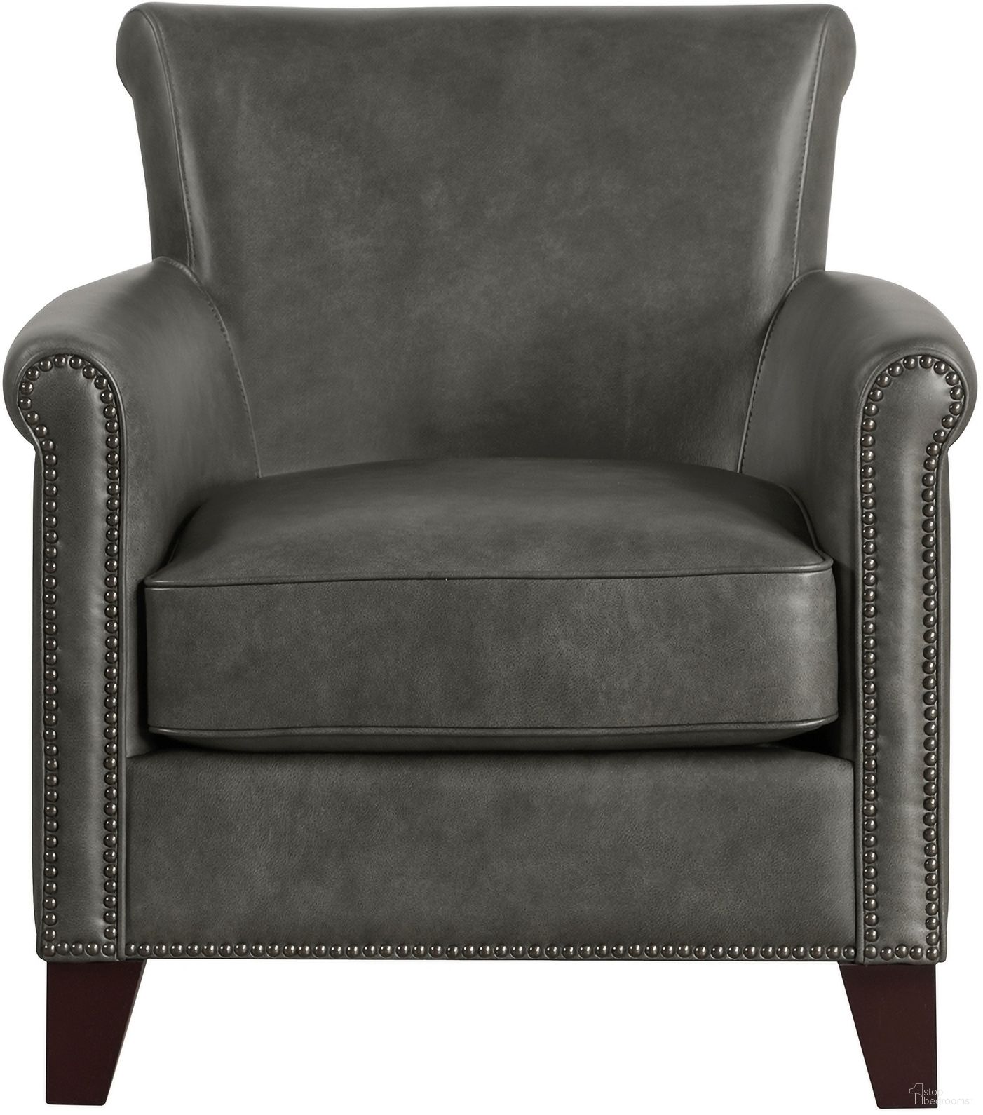 The appearance of Braintree Accent Chair In Brown and Gray designed by Homelegance in the traditional interior design. This brown and gray piece of furniture was selected by 1StopBedrooms from Braintree Collection to add a touch of cosiness and style into your home. Sku: 9278-7255. Material: Leather.